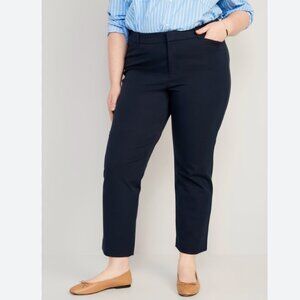 Old Navy Navy Straight-Leg Ankle Pants